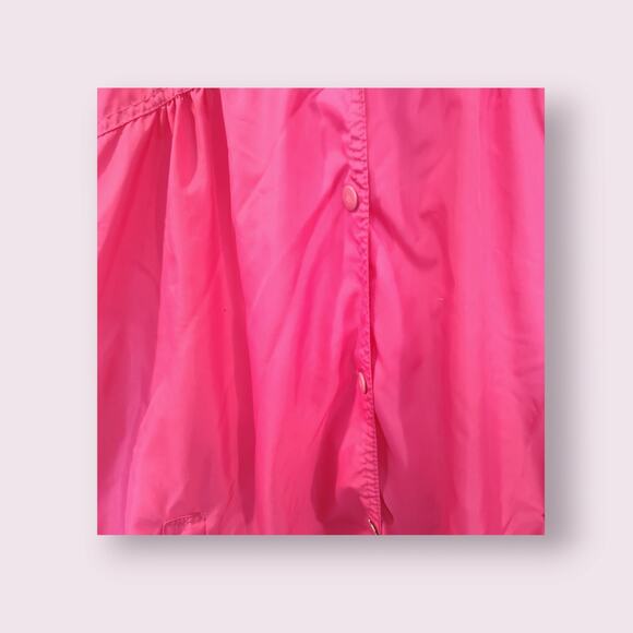Vintage Haband For Her Windbreaker Jacket Women's XL Hot Pink Lined‎ Pockets - Picture 4 of 8